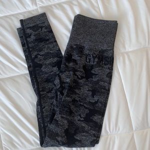 Gymshark black camo leggings size XS